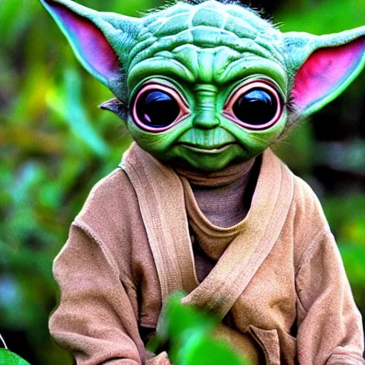 Prompt: australian bushranger baby yoda