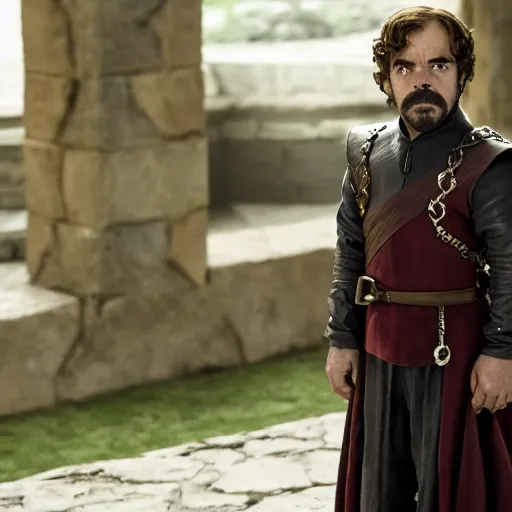 Image similar to Super Mario as Tyrion Lannister, still from Game of Thrones, tv show, detailed, 4K