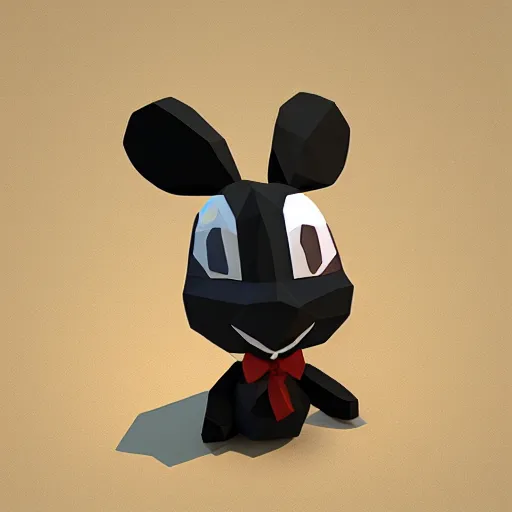 Image similar to low poly oswald the lucky rabbit