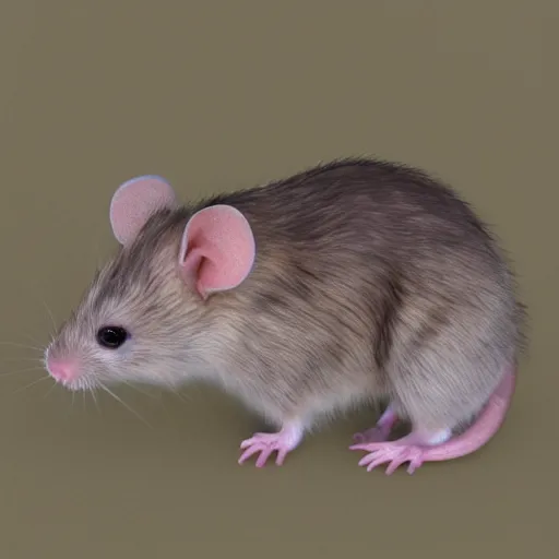 Prompt: photorealistic nugget with rat tail