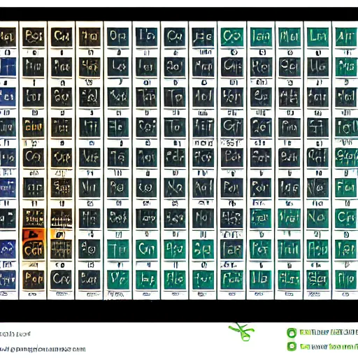 Image similar to The periodic table of elements with each block represented by its corresponding metal at room temperature