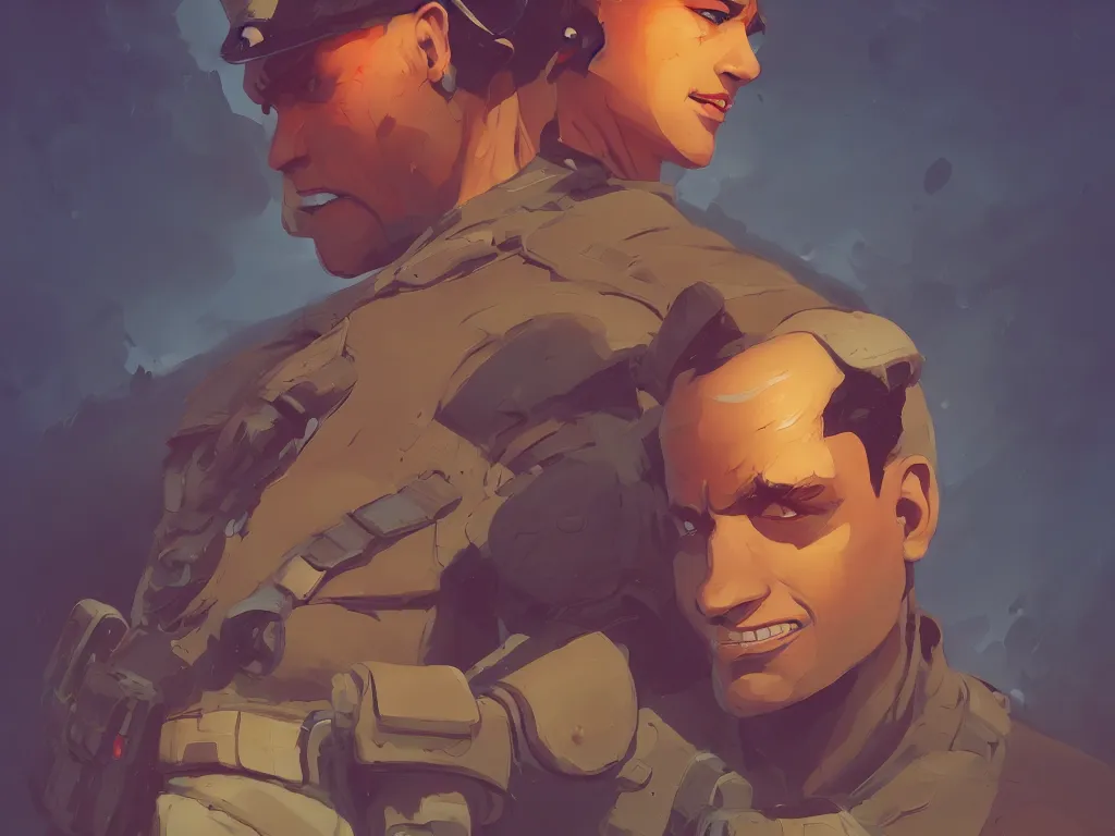 Image similar to soldier smooth face median photoshop filter cutout vector behance hd by jesper ejsing, by rhads, makoto shinkai and lois van baarle, ilya kuvshinov, rossdraws, illustration, art by ilya kuvshinov and gustav klimt