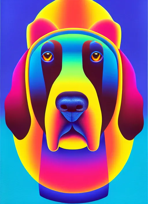 Prompt: dog by shusei nagaoka, kaws, david rudnick, airbrush on canvas, pastell colours, cell shaded!!!, 8 k