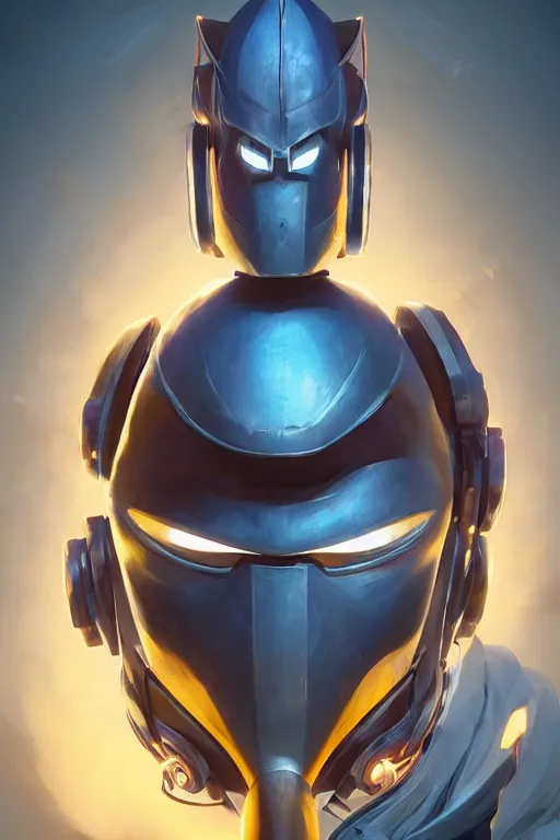 Image similar to epic mask helmet robot ninja portrait stylized as fornite style game design fanart by concept artist gervasio canda, behance hd by jesper ejsing, by rhads, makoto shinkai and lois van baarle, ilya kuvshinov, rossdraws global illumination radiating a glowing aura global illumination ray tracing hdr render in unreal engine 5