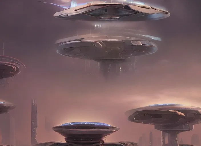 Image similar to 2 strange looking structures in the sky tower above futuristic space port, a detailed matte painting by Fabio Montorzi, cgsociety, afrofuturism, matte painting, concept art, sci-fi