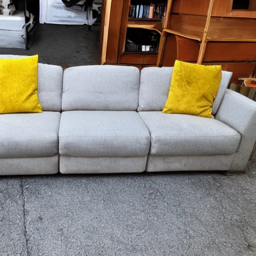 Image similar to a couch who eats people