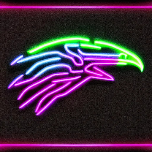 Image similar to neon cyberpunk eagle