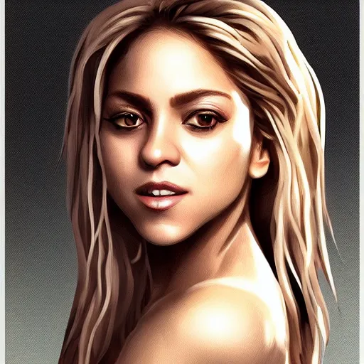 Image similar to shakira trending on artstation