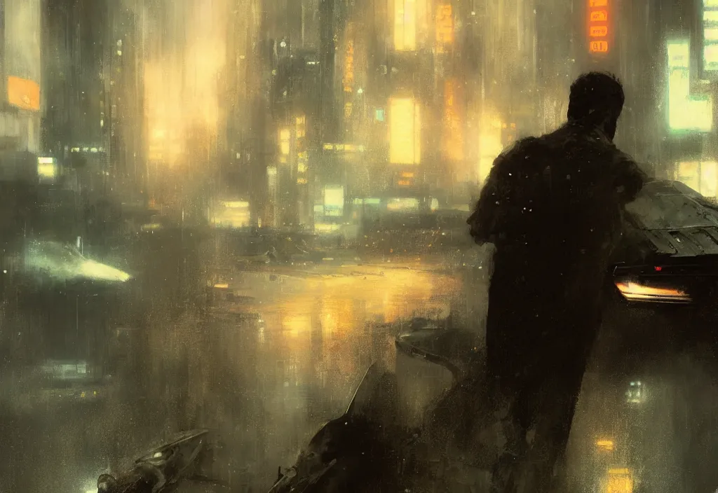 Prompt: bladerunner 2 0 4 9, by greg rutkowski, by jeremy mann, digital painting