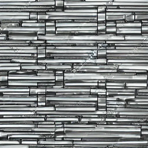 Prompt: valley of reflective metal, chrome tiles, no vegetation