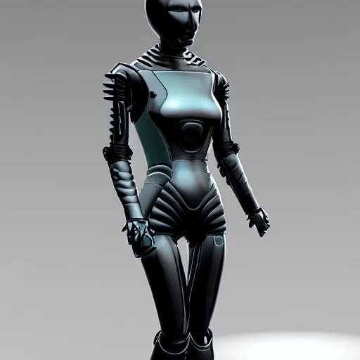 Image similar to female android, scene in a ridley scott movie