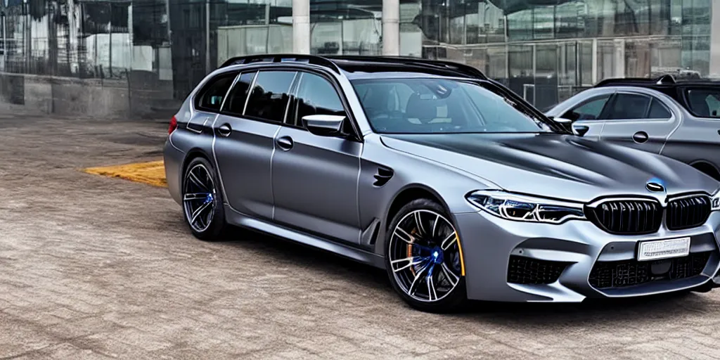 Image similar to “2019 BMW M5 Wagon, Singapore grey, ultra realistic, 4K, high detail”