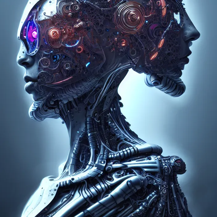 Image similar to organic cyborg, diffuse lighting, fantasy, intricate, highly detailed, lifelike, photorealistic, digital painting, artstation, illustration, concept art, smooth, sharp focus