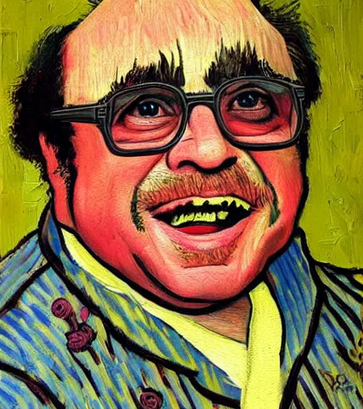 Prompt: danny devito painting in the style of van gogh