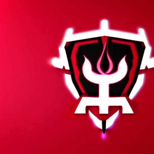 Prompt: a red and pink logo with a fire symbol on it, a computer rendering by baioken eishun, polycount, superflat, 3 d, ue 5, 3 2 k uhd