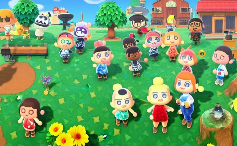 Image similar to animal crossing war