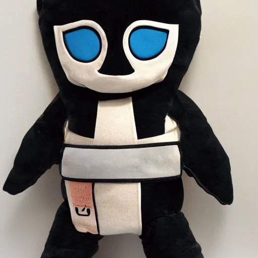 Image similar to cute fumo plush of a masked guard from an oppressive scifi regime