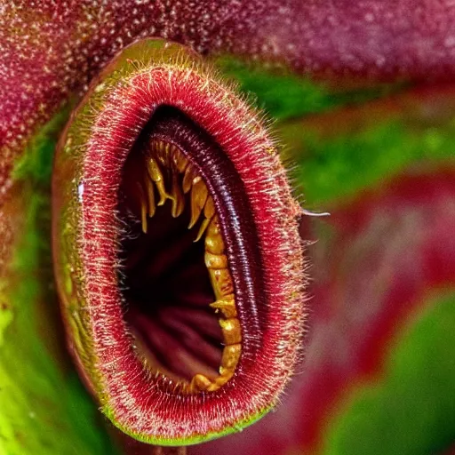 Image similar to stunning award winning hyperrealistic hdr 8 k highly detailed photo of a carnivorous plant eating garry busey, carnivorous plant, 🌱,