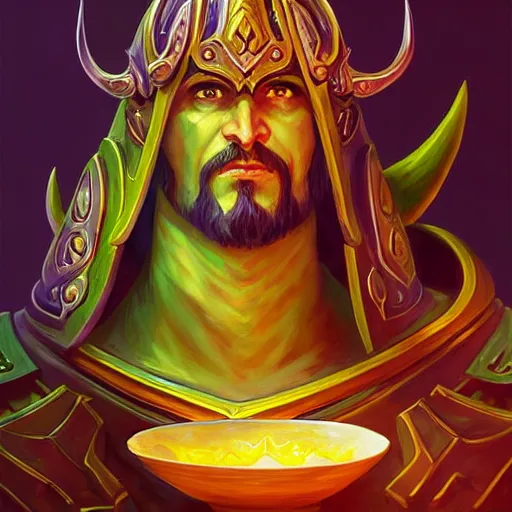 Prompt: maiev from warcraft as the chef on kitchen, path traced, highly detailed, high quality, digital painting, alena aenami, lilia alvarado, shinji aramaki, karol bak, alphonse mucha, tom bagshaw