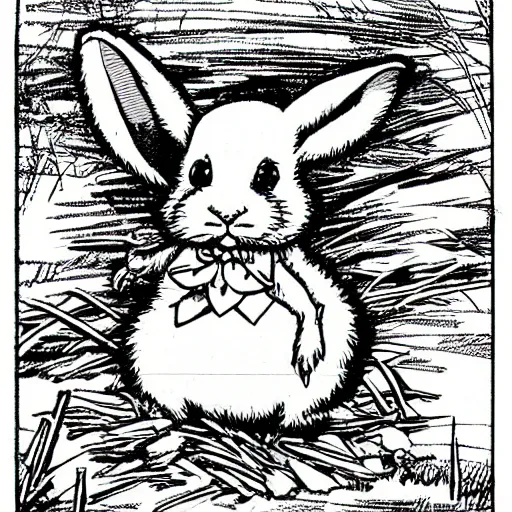 Prompt: cute rabbit by todd mcfarlane