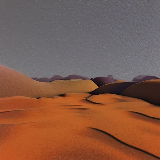 Image similar to abstract 3d landscape painting at 12:00 by David Schnell, rendering, redshift, octane