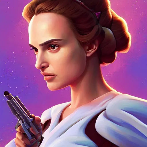 Image similar to padme amidala ( natalie portman ), star wars attack of the clones, game design fanart by concept artist gervasio canda, behance hd by jesper ejsing, by rhads, makoto shinkai and lois van baarle, ilya kuvshinov