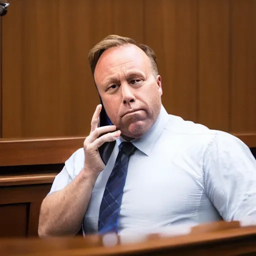 Image similar to Alex Jones desperately reaching for his out of reach phone in the courtroom, EOS 5DS R, ISO100, f/8, 1/125, 84mm, RAW Dual Pixel