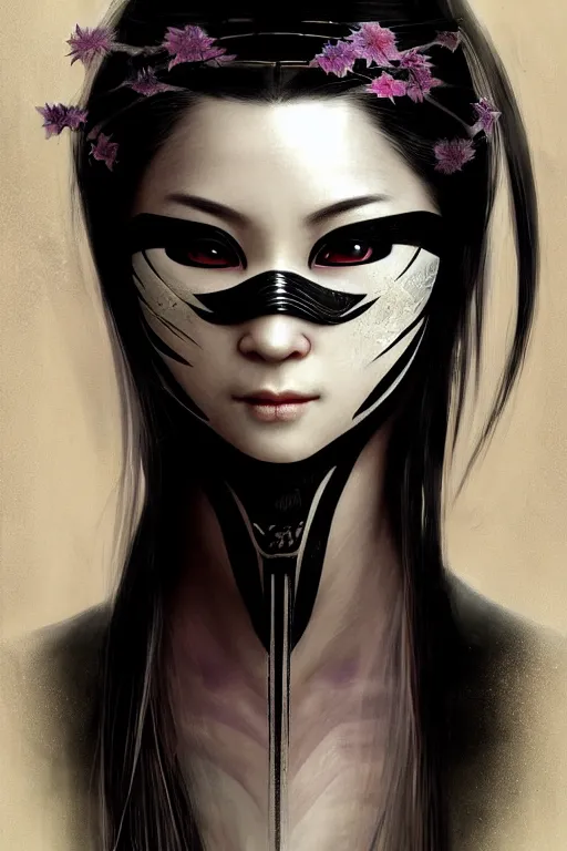 beautiful ultradetailed young female ninja portrait, | Stable Diffusion ...