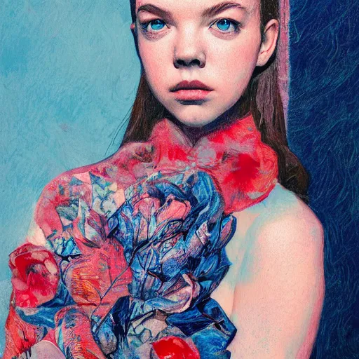 Image similar to anya taylor - joy portrait in detail by james jean,