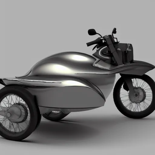 Image similar to sidecar from the motorcycle dnepr mt 1 1,, 3 d render,