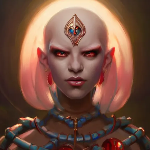 Prompt: portrait of jynx from arcane, art by pete mohrbacher and guweiz and ilya kuvshinov, digital art, highly detailed, intricate, sci - fi, sharp focus, trending on artstation hq, deviantart, unreal engine 5, 4 k uhd image