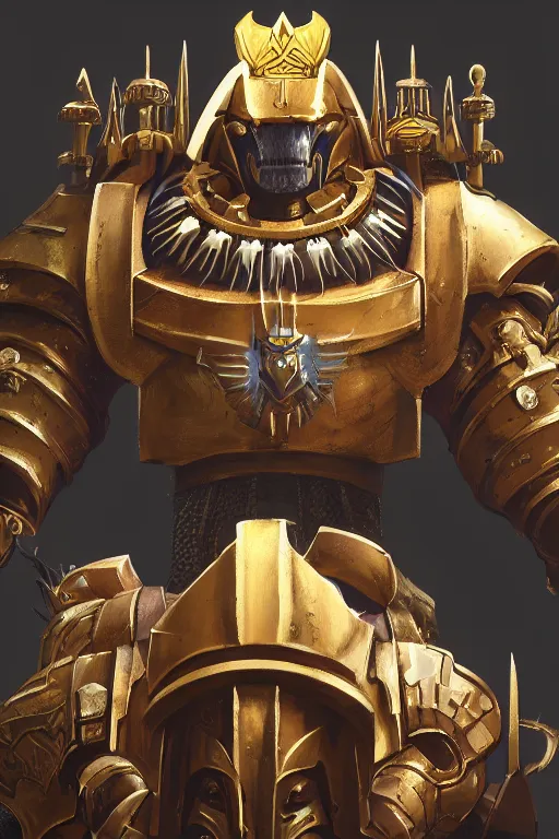 Image similar to queen portrait heros warhammer 4 0 k horus heresy fanart - the primarchs emperor by johannes helgeson animated with vfx concept artist & illustrator global illumination ray tracing hdr fanart arstation zbrush central hardmesh 8 k octane renderer comics stylized