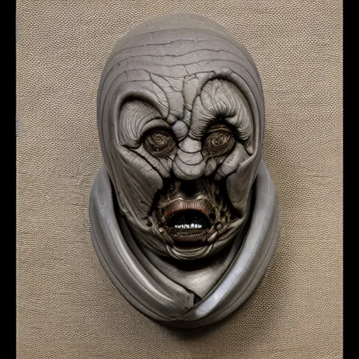 Image similar to face jug by H.R. Giger