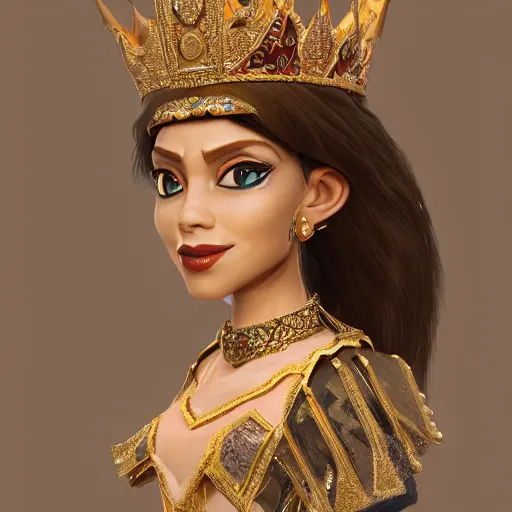 Prompt: a portrait of princess Shroob, concept art, trending on artstation 3D.