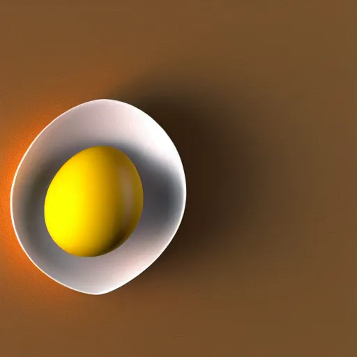 Prompt: 3D render of an egg that is crying because someone is eating it