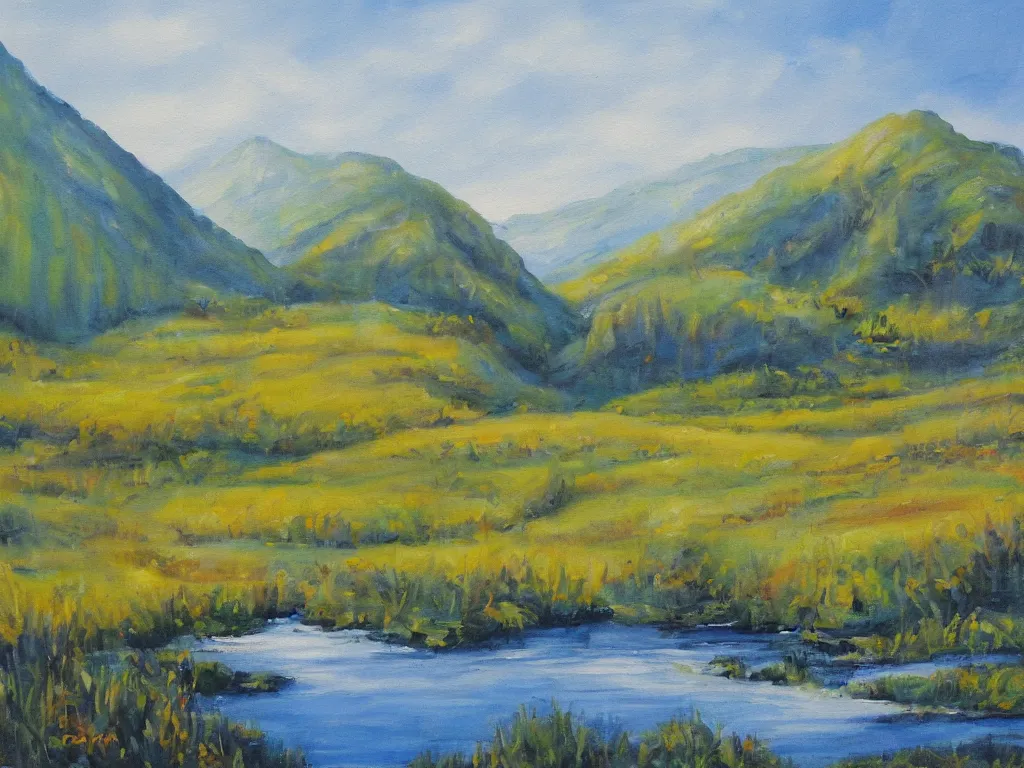 Image similar to a beautiful landscape painting by carly rae jepsen, trending on arstation