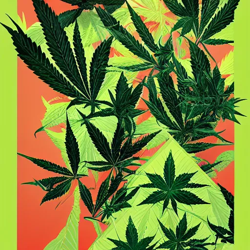 Image similar to marijuana profile picture by sachin teng x supreme, miami, organic painting, marijuana smoke, matte, hiphop, hard edges, energetic, 3 d shapes, asymmetrical, smoke, green, highly detailed