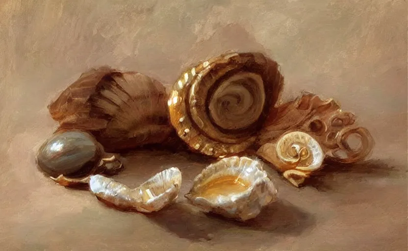 Image similar to Beautiful alchemy seashell. By Konstantin Razumov, highly detailded