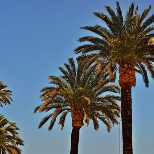 Image similar to tel aviv view the end of the world with palm trees