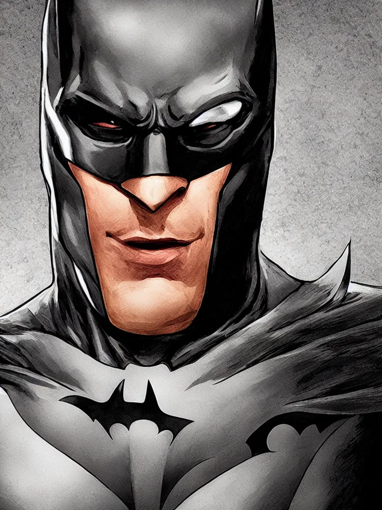 Image similar to Close-up portrait of the the batman.