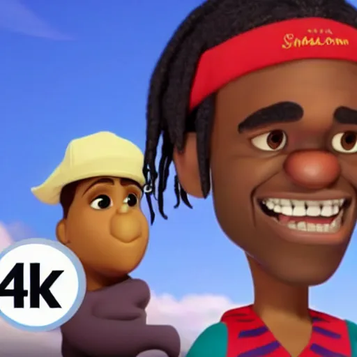 Image similar to Rapper Chief Keef Seen I’m Pixar animated movie up 4k quality super realistic