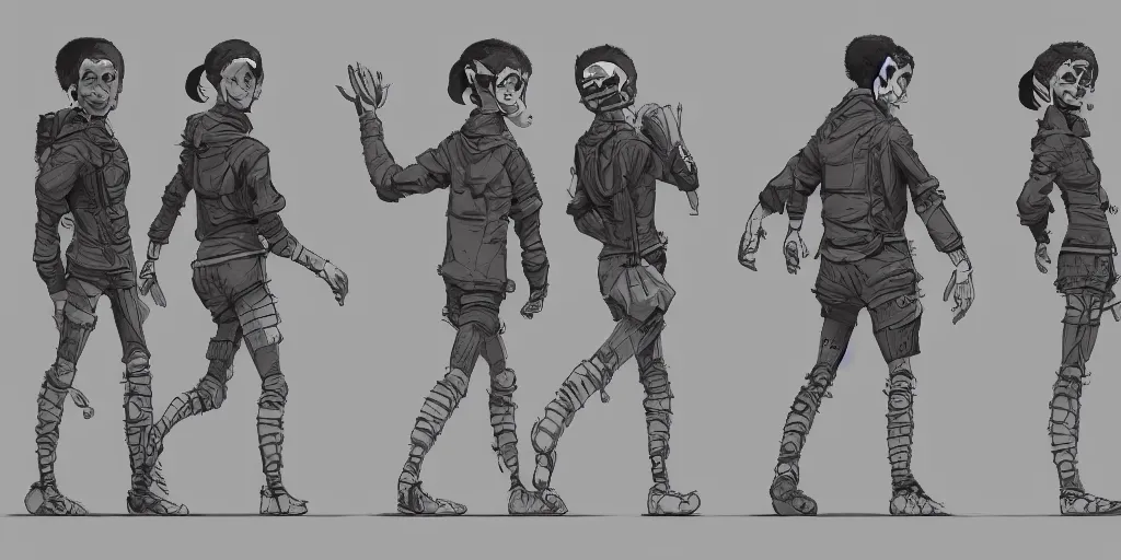 Image similar to cartoonish todd solondz running, character sheet, fine details, concept design, contrast, kim jung gi, greg rutkowski, trending on artstation, 8 k, full body, turnaround, front view, back view, ultra wide angle