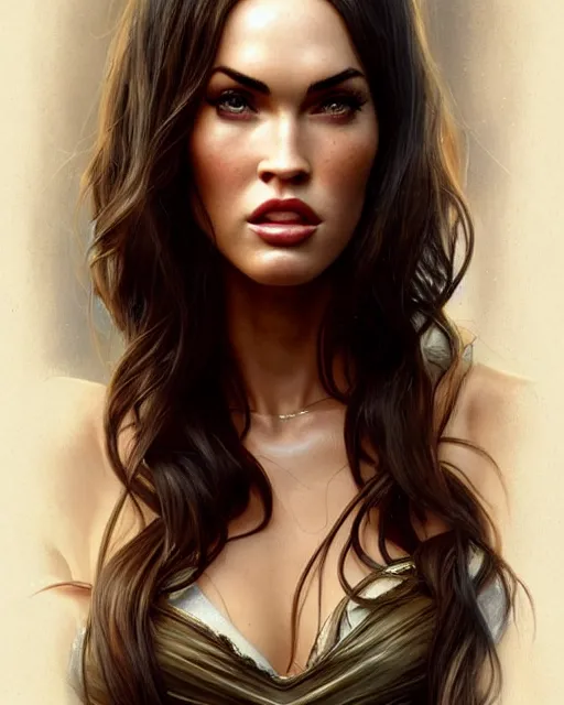 Image similar to portrait of megan fox as a dollhouse doll, miniatures, puppet, action figure, intricate, headshot, highly detailed, digital painting, artstation, concept art, sharp focus, cinematic lighting, illustration, art by artgerm and greg rutkowski, alphonse mucha, cgsociety