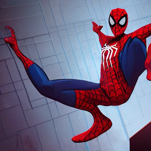 Image similar to spiderman spider verse, screenshot, concept art, trending on artstation, by alberto mielgo