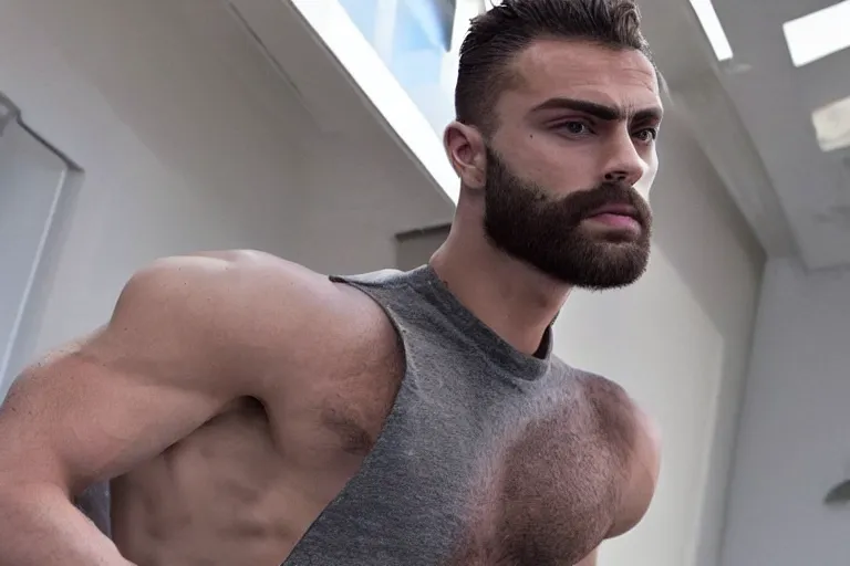 Giga Chad Sensuous Leather Man Very Dominant Piercing Eyes Unshaved  Extremely Hairy Wicked Handsomeness Strong Nose Bridge Anatomically Correct  Hyperrealistic Black Body Hair High Coherence · Creative Fabrica