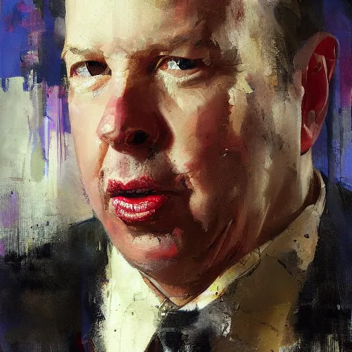 Image similar to face protrait of american comedian doug stanhope, jeremy mann painting