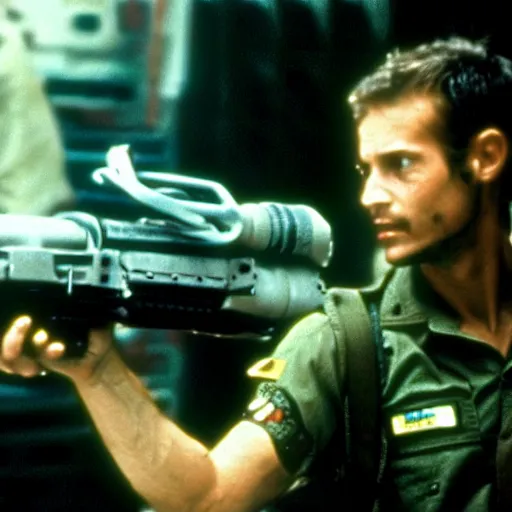 Image similar to soldier, still from the movie aliens