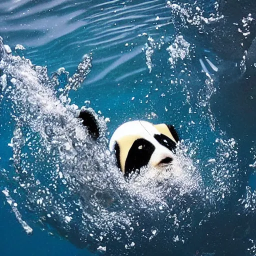 Image similar to photo of a fish in the ocean that looks like a panda