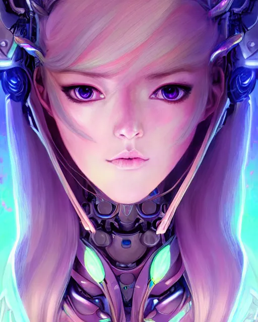 Prompt: art championship winner trending on artstation portrait of a goddess elven mecha warrior princess, neon highlights, portrait cute-fine-face, pretty face, realistic shaded Perfect face, fine details. Anime. realistic shaded lighting by katsuhiro otomo ghost-in-the-shell, magali villeneuve, artgerm, rutkowski, WLOP Jeremy Lipkin and Giuseppe Dangelico Pino and Michael Garmash and Rob Rey head and shoulders, blue hair, matte print, pastel pink neon, cinematic highlights, lighting, digital art, cute freckles, digital painting, fan art, elegant, pixiv, by Ilya Kuvshinov, daily deviation, IAMAG, illustration collection aaaa updated watched premiere edition commission ✨✨✨ whilst watching fabulous artwork \ exactly your latest completed artwork discusses upon featured announces recommend achievement