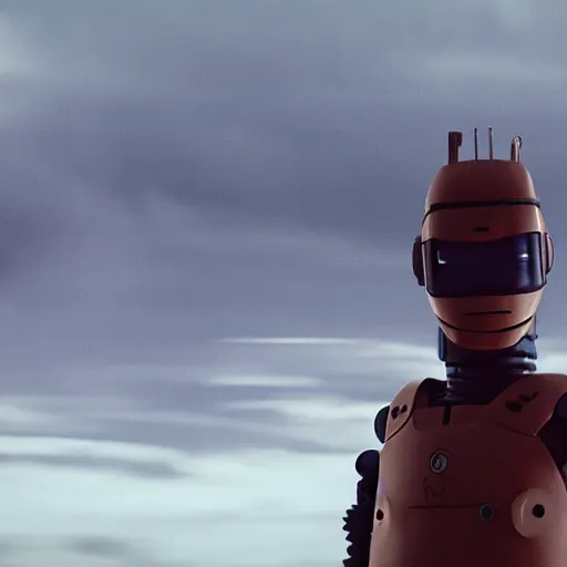 Image similar to movie still of robot naruto, cinematic composition, cinematic light, criterion collection, by alejandro jodorosky